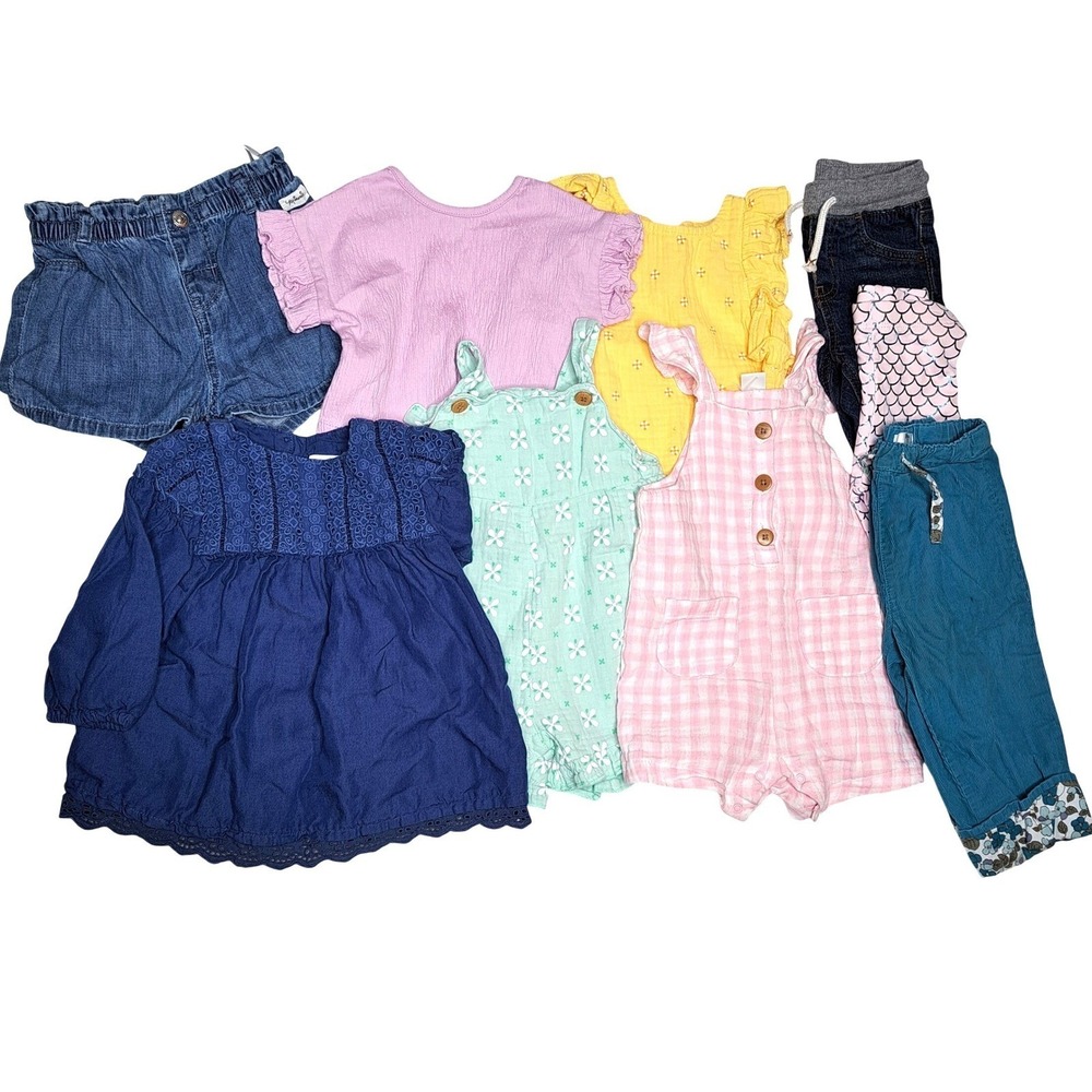 Baby 12m‎ Girl Clothes 9 piece Lot Outfits ZARA Boden Disney Little Me Cat&Jack